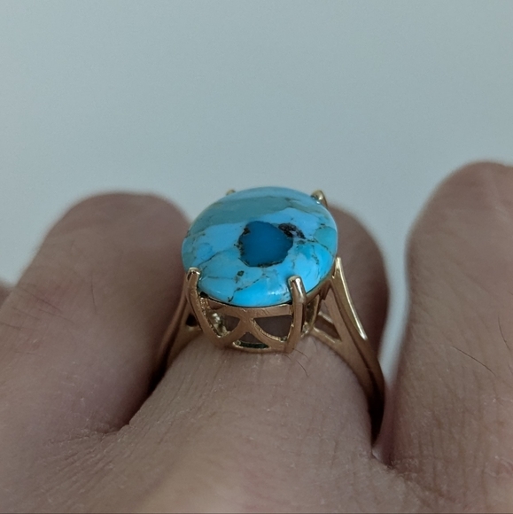 NWT Natural Mohave Turquoise ring size US 7 - Picture 4 of 14